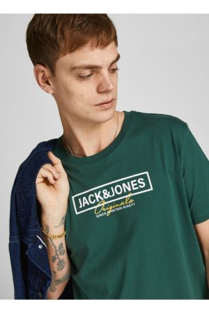 تی شرت مردانه یقه گرد جک اند جونز مدل Jack and Jones Logo T-Shirt کد 12207664