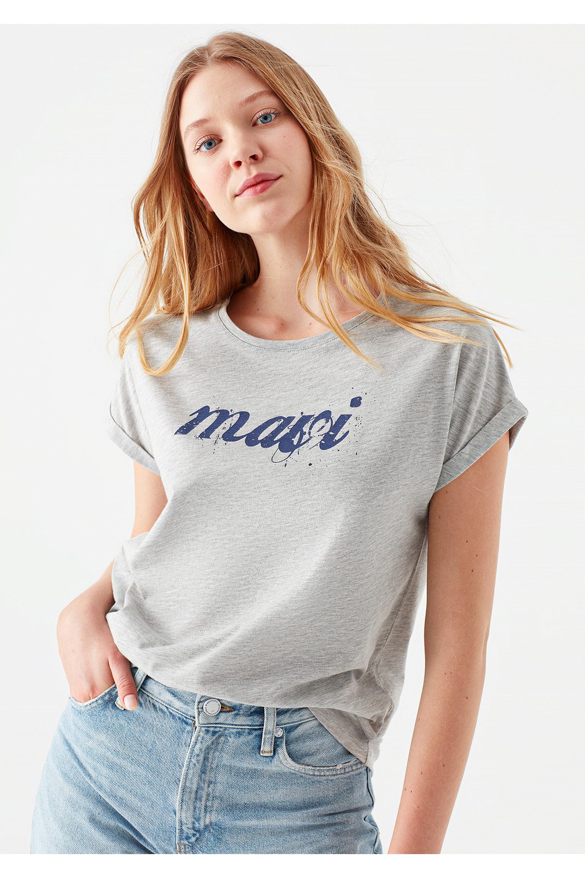 تی شرت طوسی زنانه Mavi کد 166422