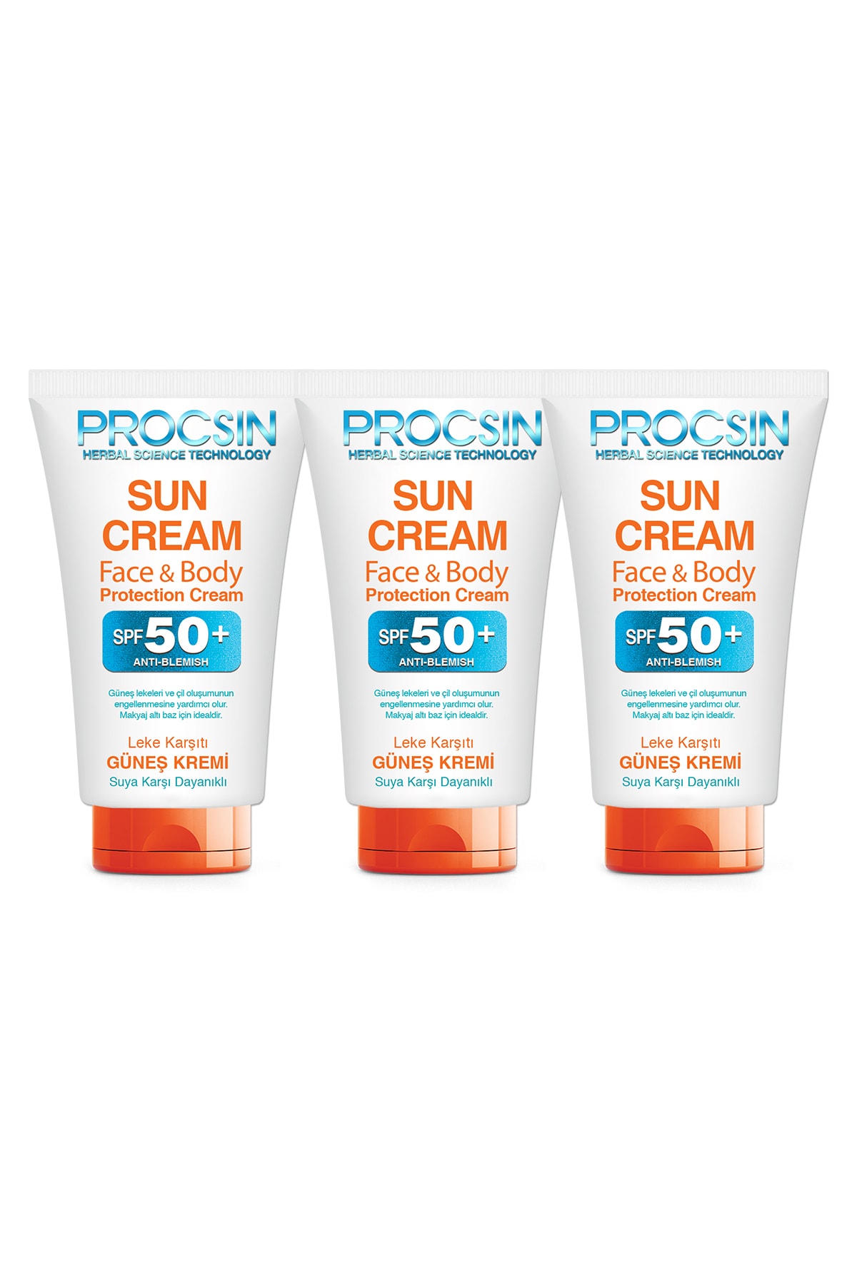 کرم ضد آفتاب ضد لک پروکسین با محافظت SPF 50 حجم ۵۰ میلی - بسته ۳ عددی