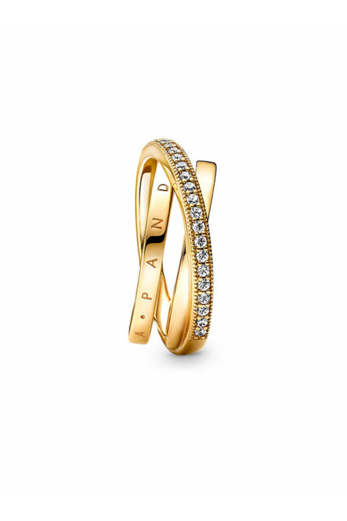 انگشتر روکش طلا ۳ حلقه در هم پاندورا کد 169057C01