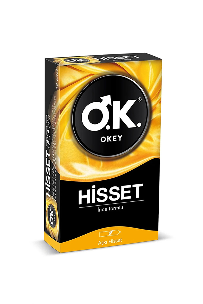 کاندوم با احساس واقعی Okey مدل Hısset بسته ۱۰ عددی