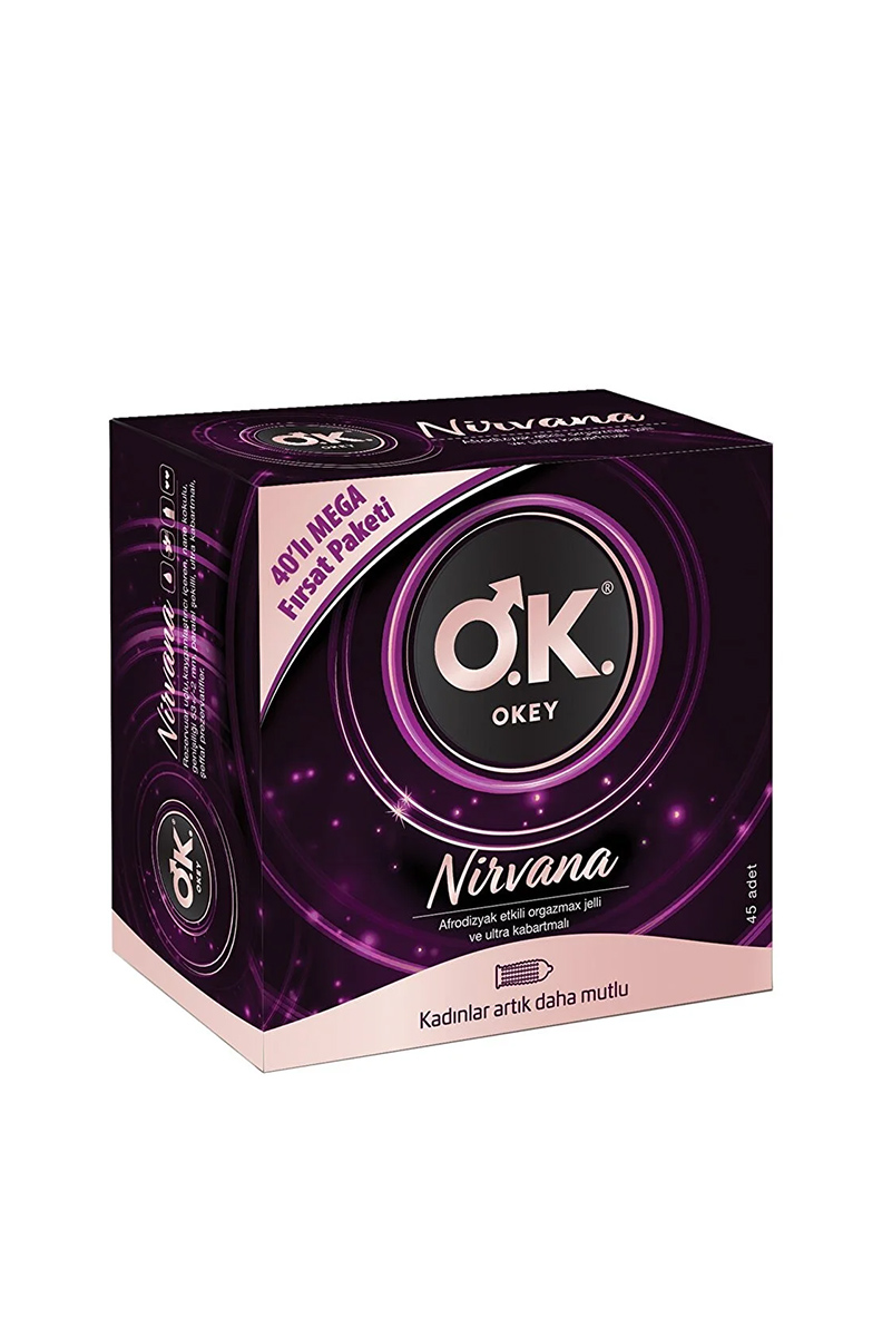 کاندوم افزایش لذت Okey مدل Nirvana بسته ۴۰ عددی
