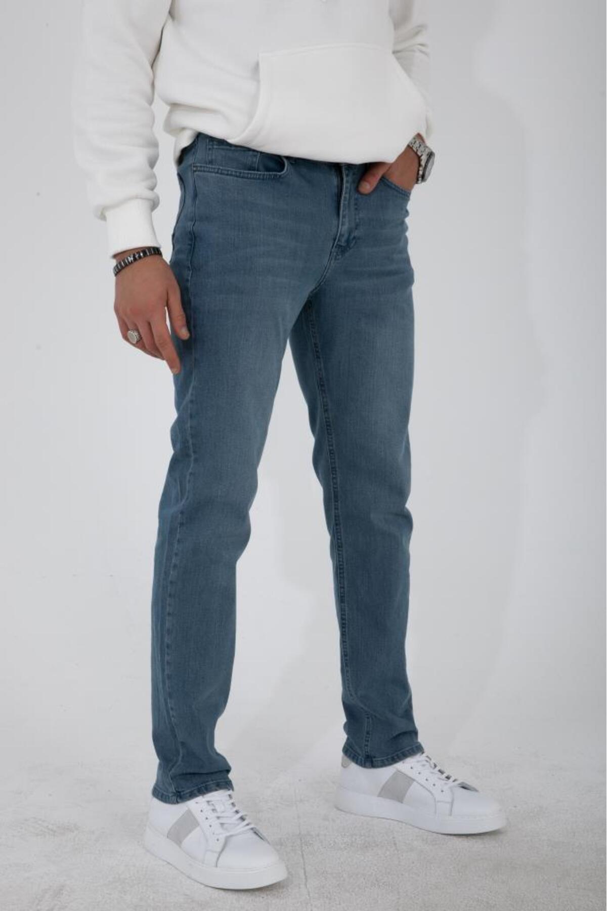 شلوار جین آبی مردانه HLT JEANS